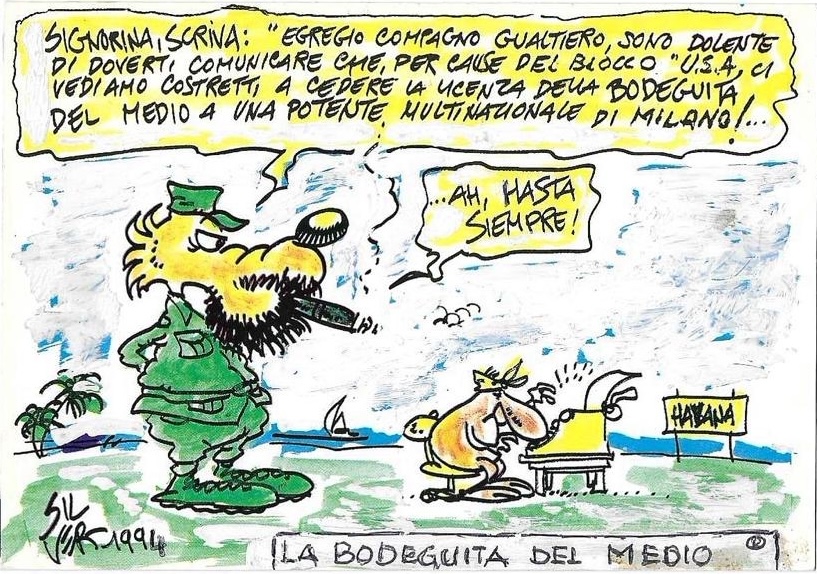 Illustrazione e dedica legate alla memoria storica della Bodeguita